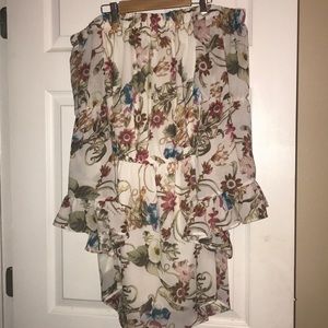 Off the shoulder floral dress